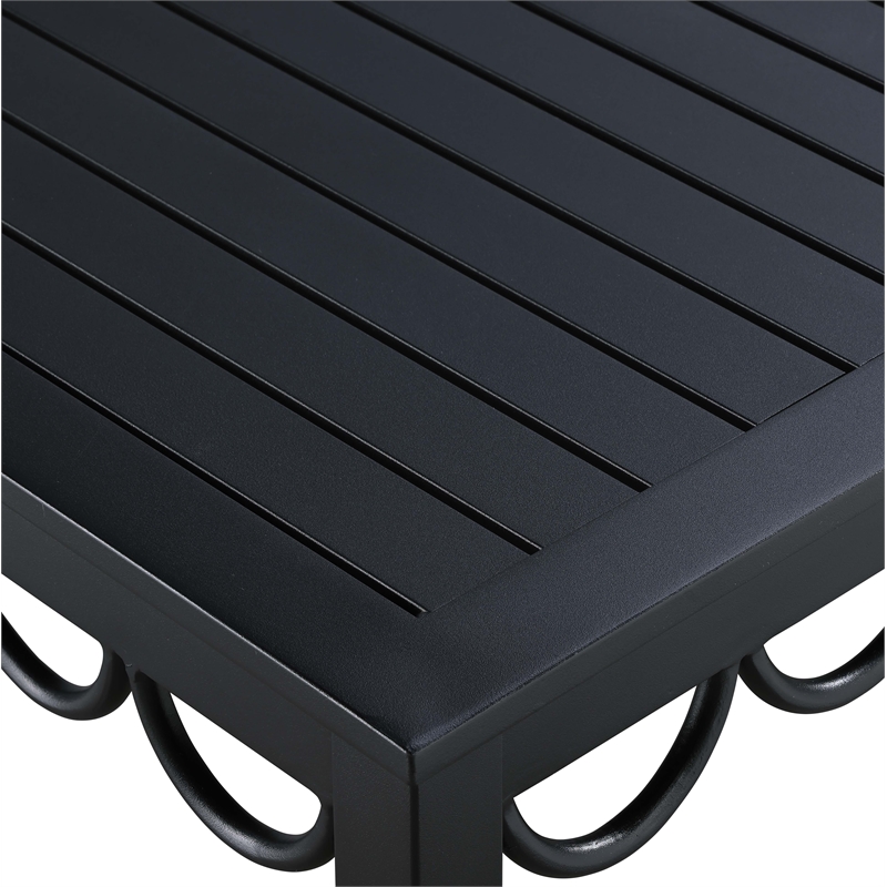 Meridian Furniture Portofino Black Aluminum Outdoor Patio Coffee Table