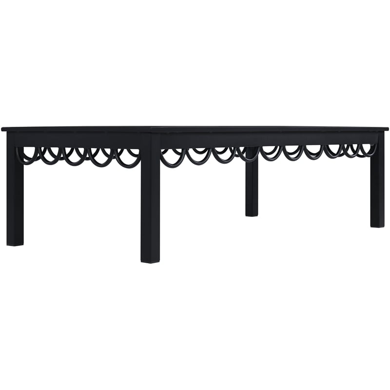 Meridian Furniture Portofino Black Aluminum Outdoor Patio Coffee Table