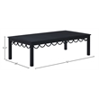 Meridian Furniture Portofino Black Aluminum Outdoor Patio Coffee Table