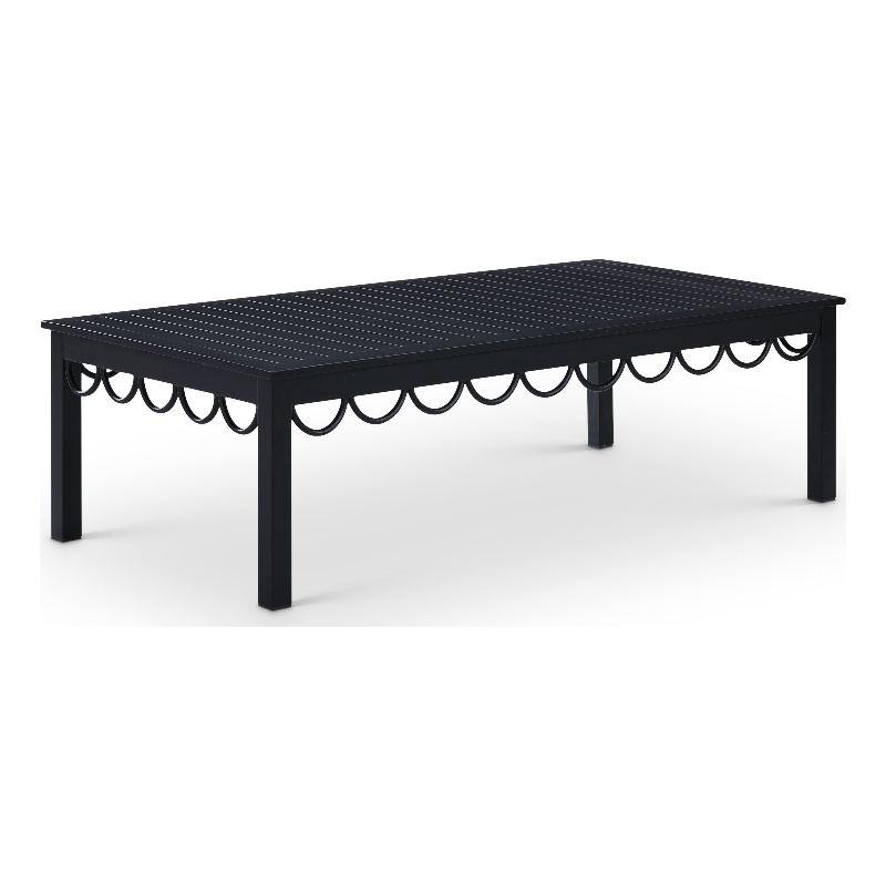 Meridian Furniture Portofino Black Aluminum Outdoor Patio Coffee Table
