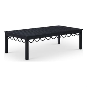 Meridian Furniture Portofino Black Aluminum Outdoor Patio Coffee Table