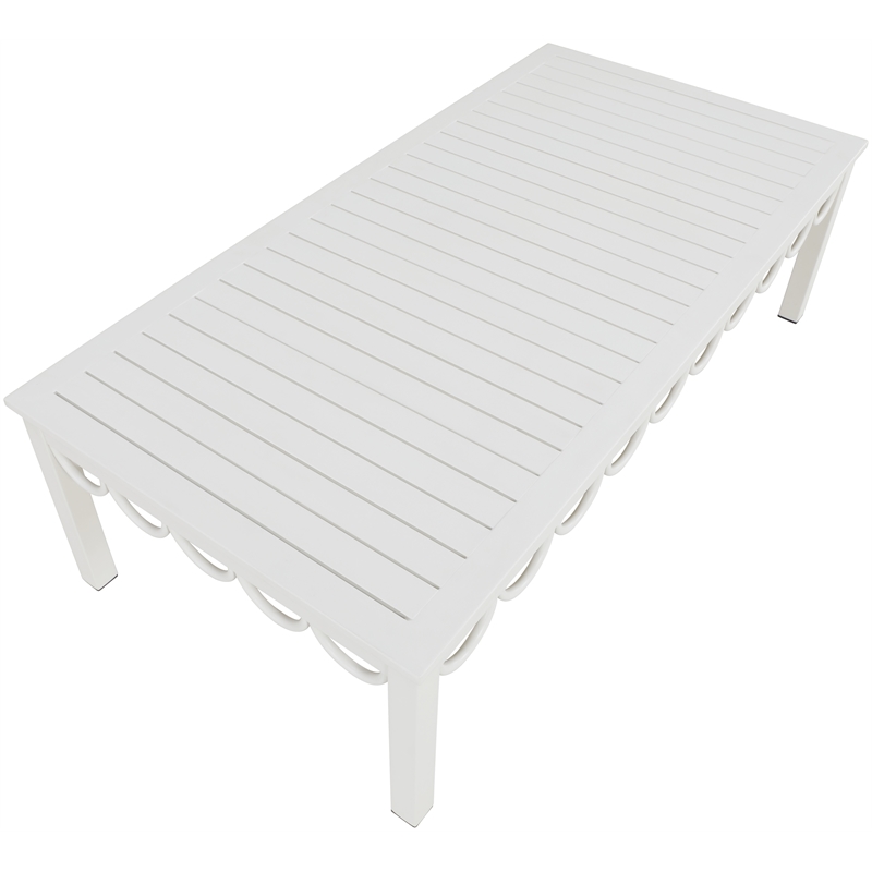 Meridian Furniture Portofino White Aluminum Outdoor Patio Coffee Table