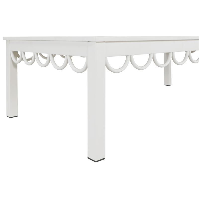 Meridian Furniture Portofino White Aluminum Outdoor Patio Coffee Table