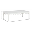 Meridian Furniture Portofino White Aluminum Outdoor Patio Coffee Table