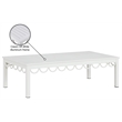 Meridian Furniture Portofino White Aluminum Outdoor Patio Coffee Table