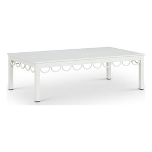 Meridian Furniture Portofino White Aluminum Outdoor Patio Coffee Table
