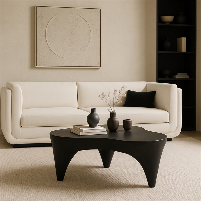 Meridian Furniture Bourges Black Aluminum Coffee Table