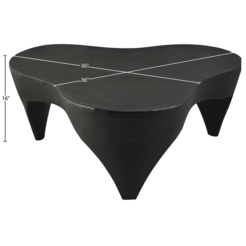 Meridian Furniture Bourges Black Aluminum Coffee Table