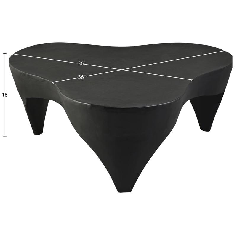 Meridian Furniture Bourges Black Aluminum Coffee Table