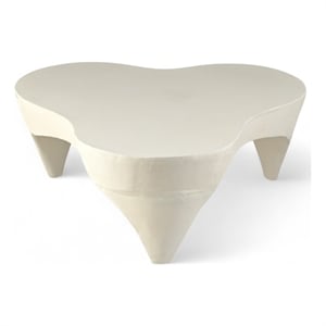 Meridian Furniture Bourges Cream Aluminum Coffee Table
