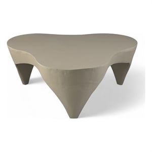 Meridian Furniture Bourges Taupe Aluminum Coffee Table