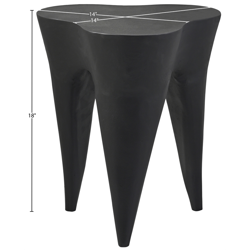 Meridian Furniture Bourges Black Aluminum End Table