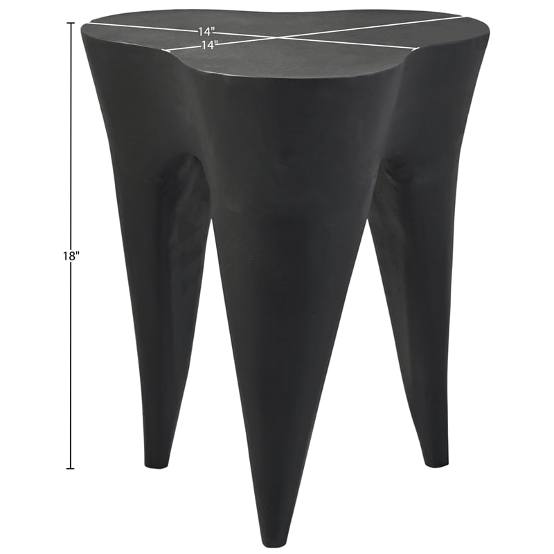 Meridian Furniture Bourges Black Aluminum End Table