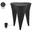 Meridian Furniture Bourges Black Aluminum End Table