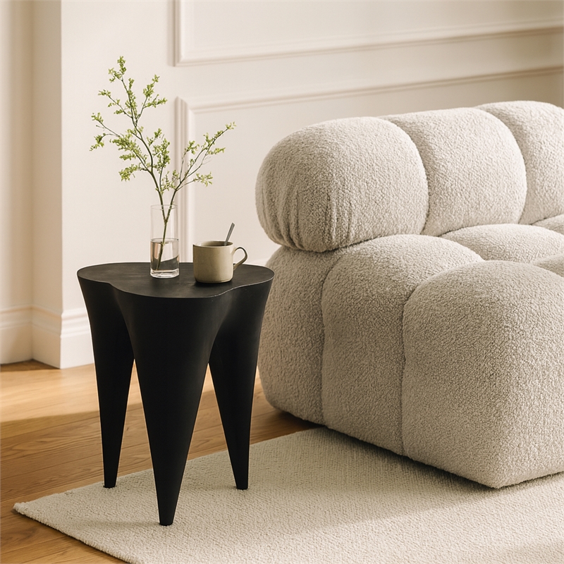 Meridian Furniture Bourges Black Aluminum End Table