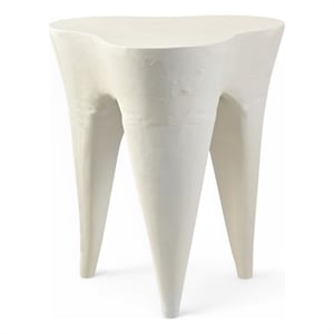 Meridian Furniture Bourges Cream Aluminum End Table