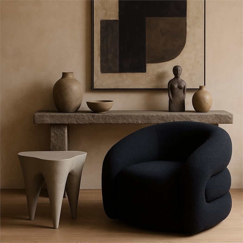 Meridian Furniture Bourges Taupe Aluminum End Table