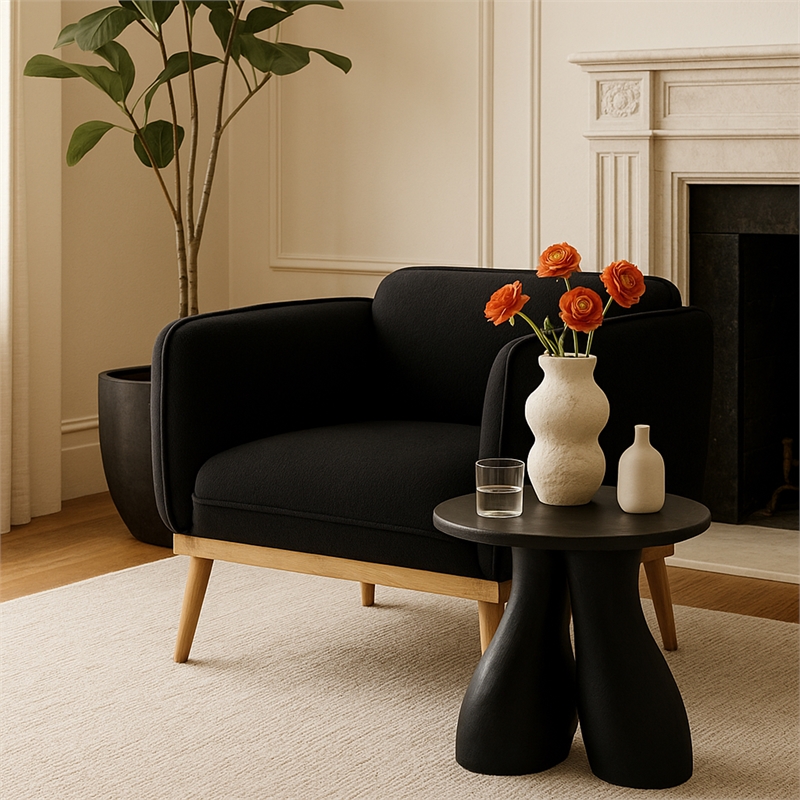 Meridian Furniture Talence Black Aluminum End Table