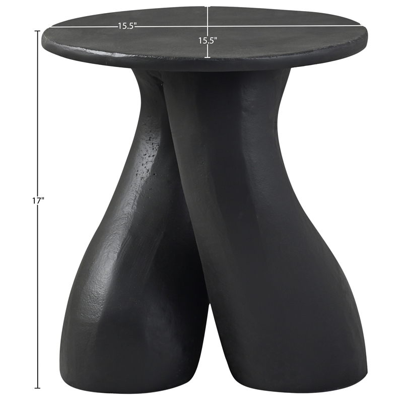 Meridian Furniture Talence Black Aluminum End Table