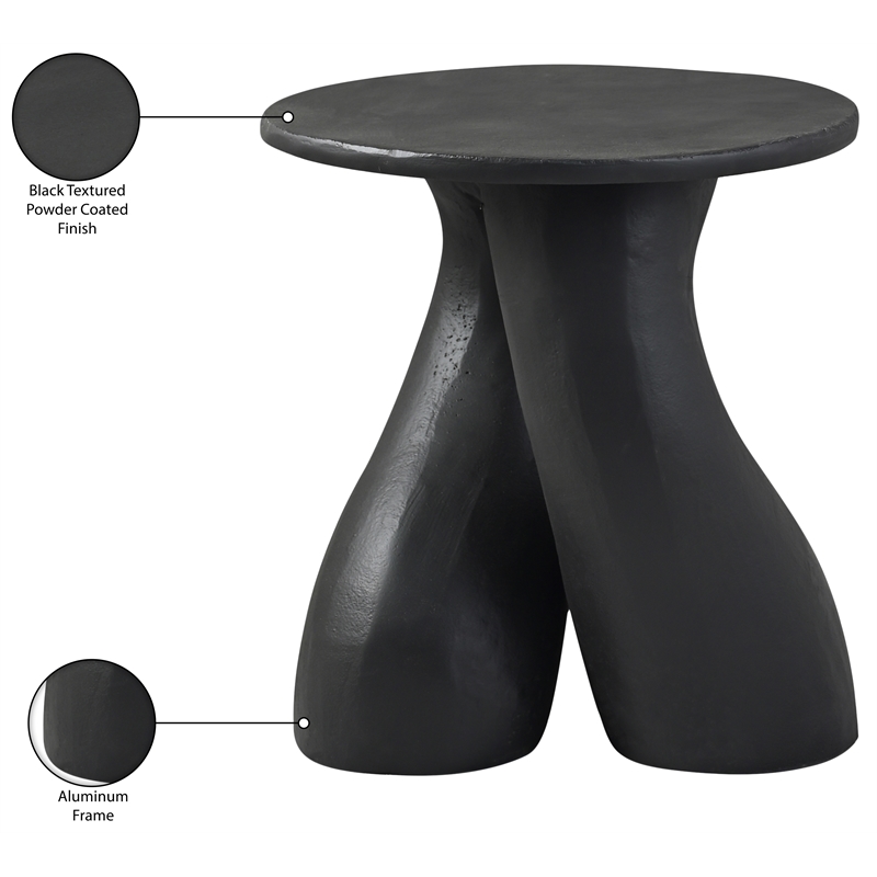 Meridian Furniture Talence Black Aluminum End Table