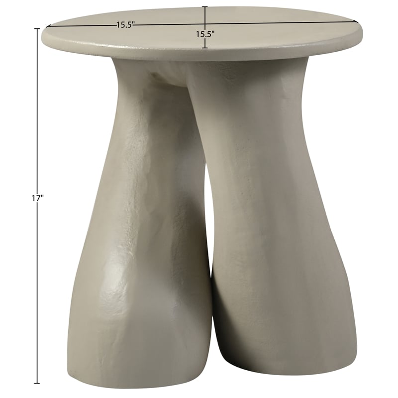 Meridian Furniture Talence Taupe Aluminum End Table