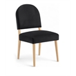 Meridian Furniture Varinelle Black Velvet Upholstered Dining Chair (Set of 2)