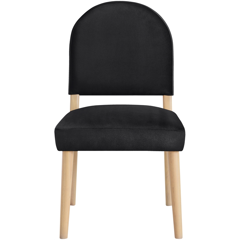Meridian Furniture Varinelle Black Velvet Upholstered Dining Chair (Set of 2)