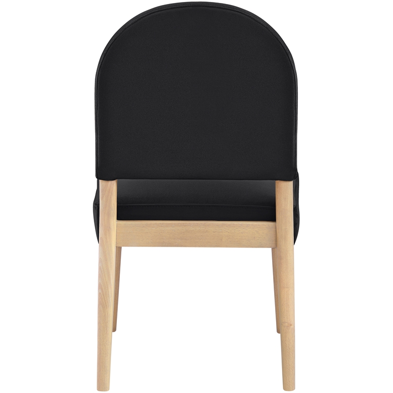 Meridian Furniture Varinelle Black Velvet Upholstered Dining Chair (Set of 2)