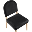 Meridian Furniture Varinelle Black Velvet Upholstered Dining Chair (Set of 2)