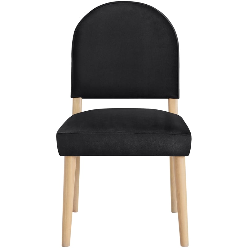 Meridian Furniture Varinelle Black Velvet Upholstered Dining Chair (Set of 2)