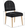 Meridian Furniture Varinelle Black Velvet Upholstered Dining Chair (Set of 2)