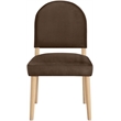 Meridian Furniture Varinelle Brown Velvet Upholstered Dining Chair (Set of 2)