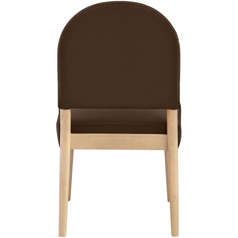 Meridian Furniture Varinelle Brown Velvet Upholstered Dining Chair (Set of 2)