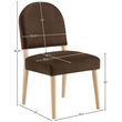 Meridian Furniture Varinelle Brown Velvet Upholstered Dining Chair (Set of 2)