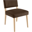 Meridian Furniture Varinelle Brown Velvet Upholstered Dining Chair (Set of 2)