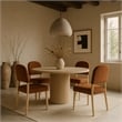 Meridian Furniture Varinelle Cognac Velvet Upholstered Dining Chair (Set of 2)