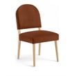 Meridian Furniture Varinelle Cognac Velvet Upholstered Dining Chair (Set of 2)