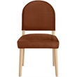Meridian Furniture Varinelle Cognac Velvet Upholstered Dining Chair (Set of 2)