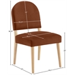 Meridian Furniture Varinelle Cognac Velvet Upholstered Dining Chair (Set of 2)