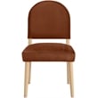 Meridian Furniture Varinelle Cognac Velvet Upholstered Dining Chair (Set of 2)