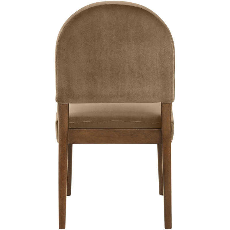 Meridian Furniture Varinelle Beige Velvet Upholstered Dining Chair (Set of 2)