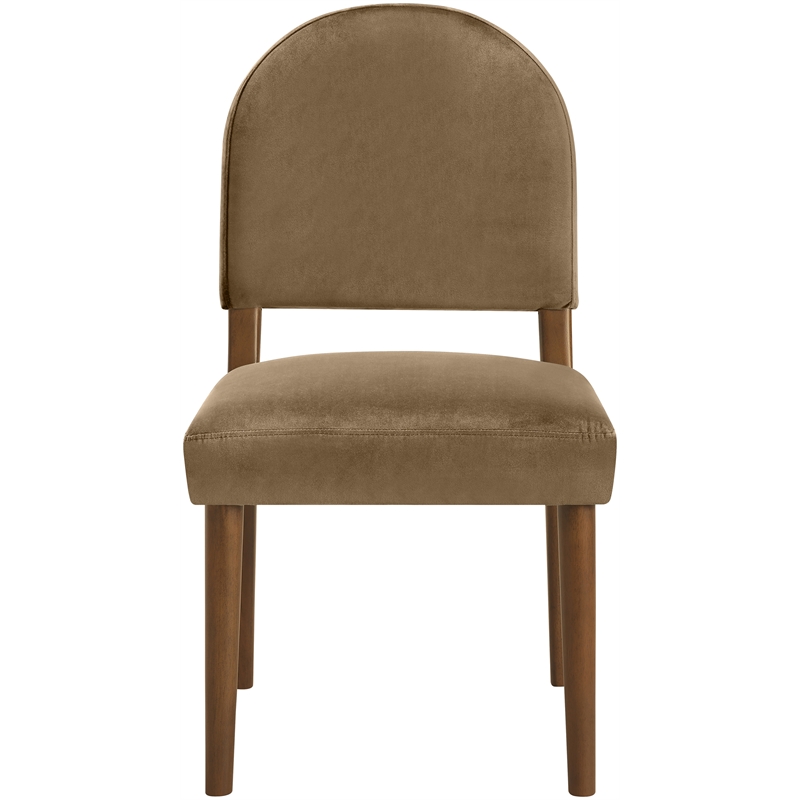 Meridian Furniture Varinelle Beige Velvet Upholstered Dining Chair (Set of 2)