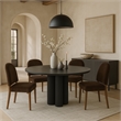 Meridian Furniture Varinelle Brown Velvet Upholstered Dining Chair (Set of 2)