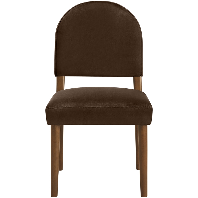 Meridian Furniture Varinelle Brown Velvet Upholstered Dining Chair (Set of 2)