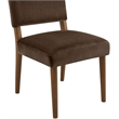 Meridian Furniture Varinelle Brown Velvet Upholstered Dining Chair (Set of 2)