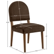 Meridian Furniture Varinelle Brown Velvet Upholstered Dining Chair (Set of 2)