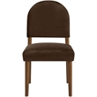 Meridian Furniture Varinelle Brown Velvet Upholstered Dining Chair (Set of 2)