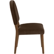 Meridian Furniture Varinelle Brown Velvet Upholstered Dining Chair (Set of 2)