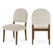 Meridian Furniture Varinelle Cream Velvet Upholstered Dining Chair (Set of 2)