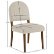 Meridian Furniture Varinelle Cream Velvet Upholstered Dining Chair (Set of 2)